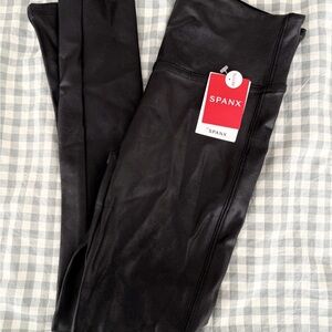 SPANX Black Shiny Leggings